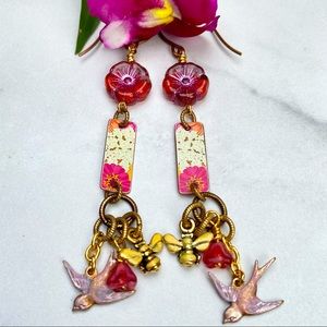 Vibrant Floral Earrings